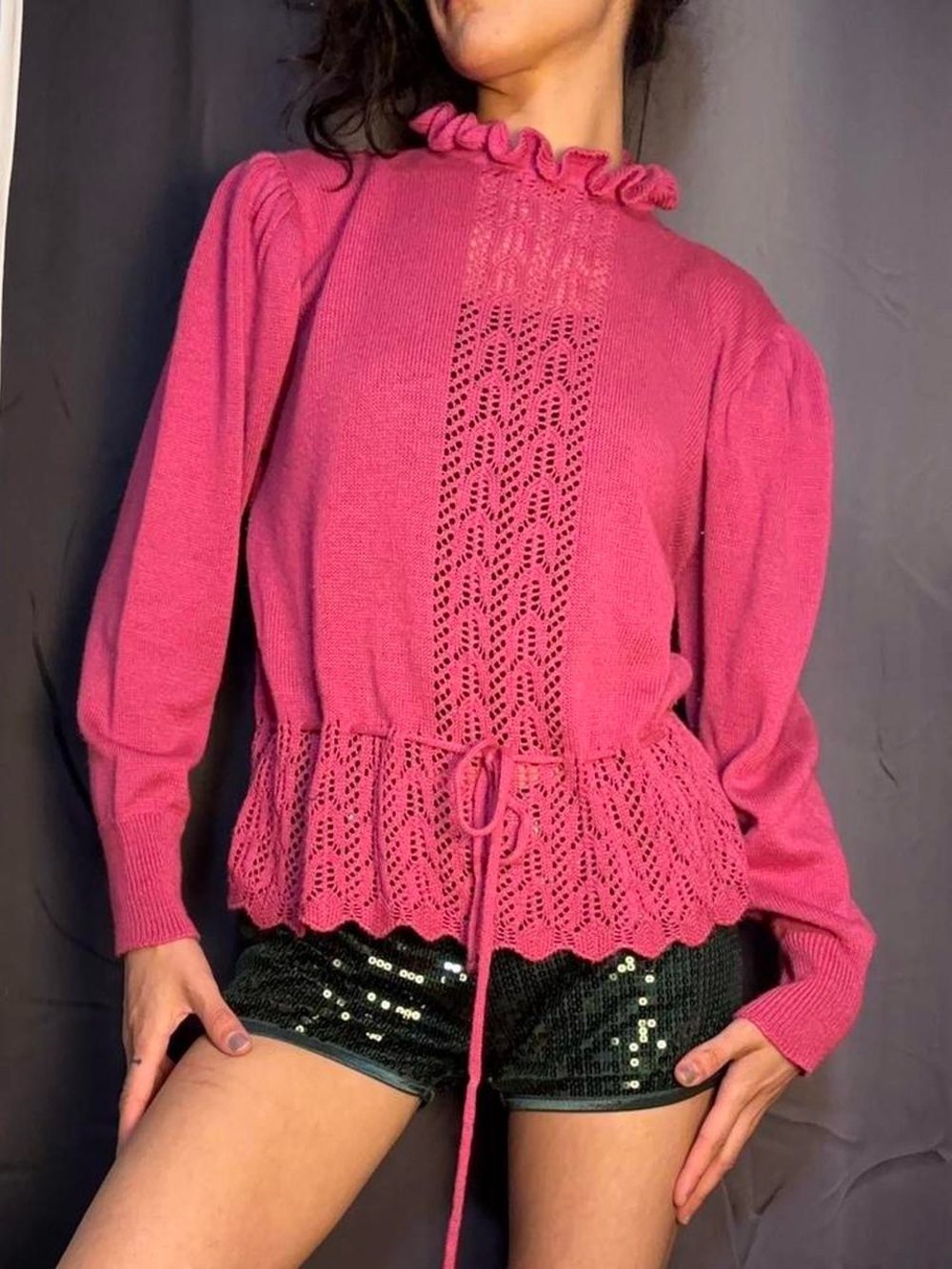 Pink Vintage Knit Sweater by Keren